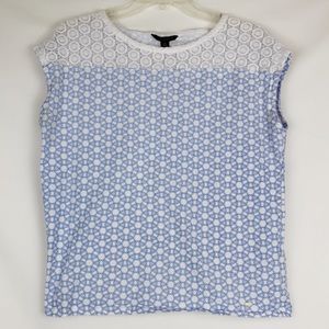 Tommy Hilfiger | White and Blue Top Lace Accent